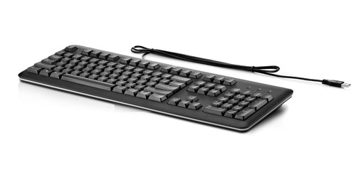 HP USB Keyboard for PC, Standard, Wired, USB, Membrane, Black