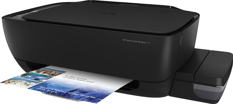HP Smart Tank Wireless 455, Thermal inkjet, Colour printing, 4800 x 1200 DPI, A4, Direct printing, Black