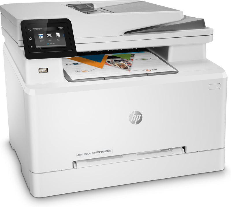 HP Color LaserJet Pro M283fdw, Laser, Colour printing, 600 x 600 DPI, A4, Direct printing, White