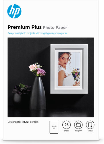 HP Premium Plus Glossy -25 sheet/10 x 15 cm photo paper